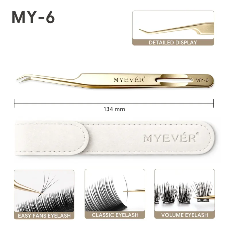 Anti-Slip Eyelash Extension Tweezers Steel High-Density Fiber Tip Eyelash & Eyebrow Professional Precision Makeup Tools — image 13
