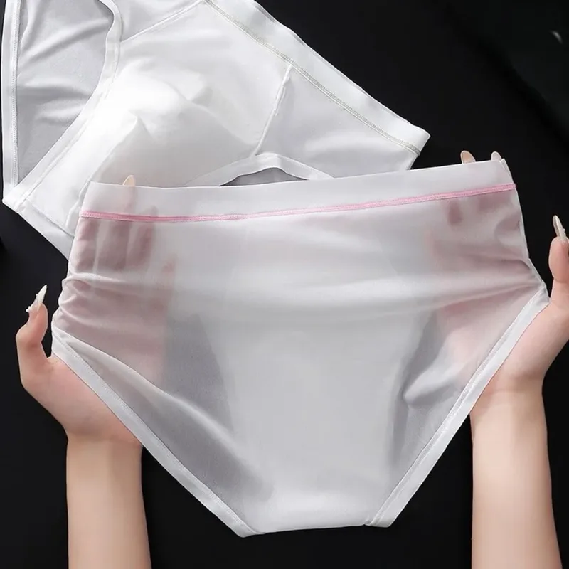 Men's Seamless Ice Silk Briefs Underwear Bulge Pouch Solid Breathable Panties Sexy U Convex Pouch Lingerie Underpants — image 6