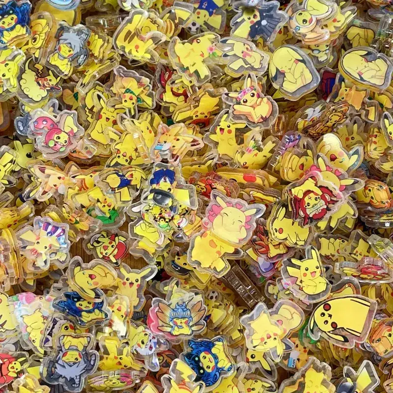 البوكيمون الاكريليك DIY بها بنفسك التصحيح Kawaii قلادة على شكل خاص قطع أنيمي الكرتون على الوجهين الطباعة المفاتيح دبوس المواد — image 10