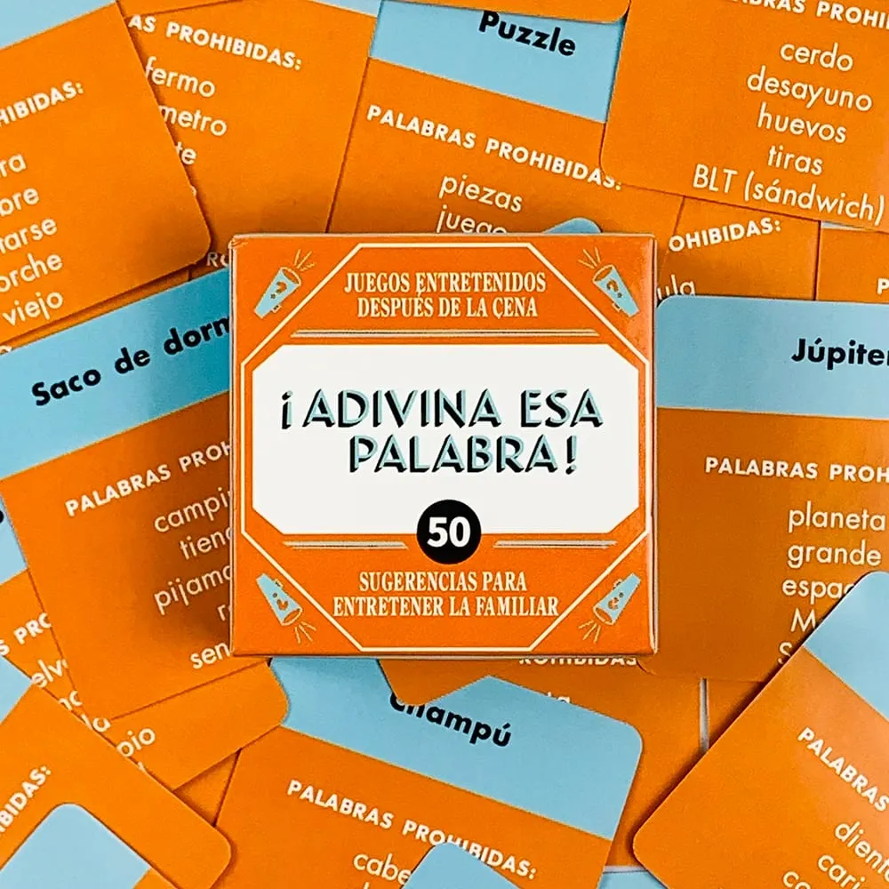 ¡Adivina Esa Palabra! 50 Spanish Family Game Cards – After-Dinner Entertainment & Interactive Word Guessing for Family Bonding — image 3