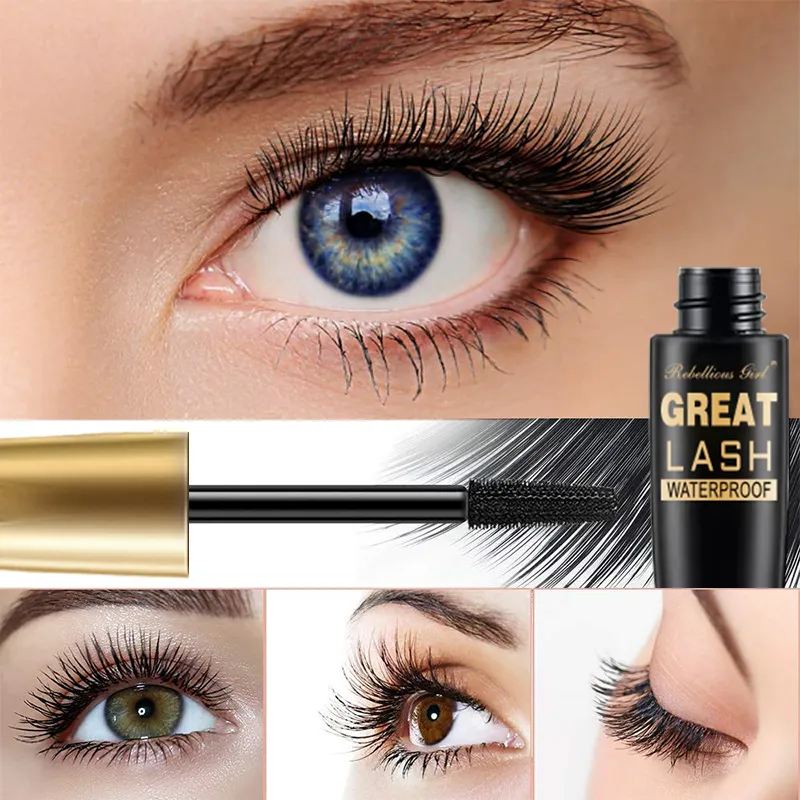 5D Black Waterproof Mascara Lengthens Eyelashes Extension Thick Silk Fiber Mascara Female Makeup Eye Cosmetics Tools for Gifts