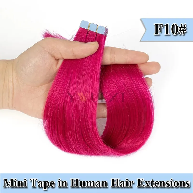 12-20 Inches Mini Tape in Human Hair in Fancy Colors Natural Straight Seamless Tape Hair Extensions for Outlet Hairstyles — image 3
