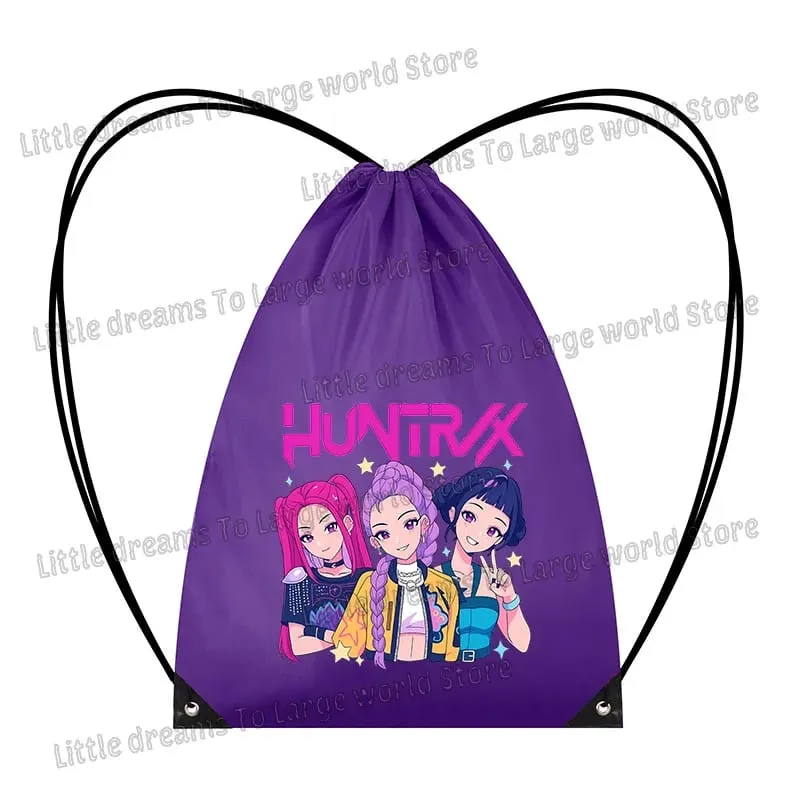 Anime Figure Drawstring Bag Portable Backpack Large Capacity Gym Sports Clothes Organizer Storage Pouch Bundle Pocket Women Gift