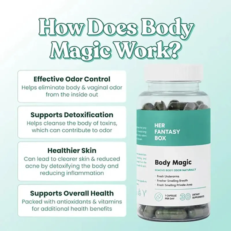 Her Fantasy Box | Body Magic | Chlorophyll Capsule - 30 Vegan Capsules for Detox Digestion Gut Health - Natural Energy Booster — image 5