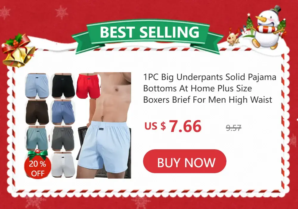 1PC gros caleçon solide bas de pyjama à la maison grande taille boxeurs slip pour hommes taille haute Allo pantalon coton pantalons bas de sommeil