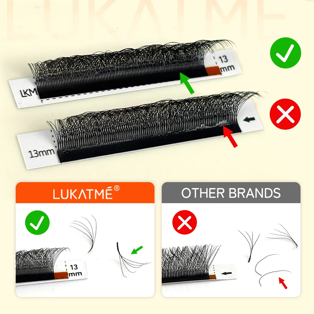 Brown 5D M Curl Fox Eyelash Extensions 7-14mm Premium Soft Volume 5D Lashes Foxy Eye Brown False Mink 5D W Eyelashes