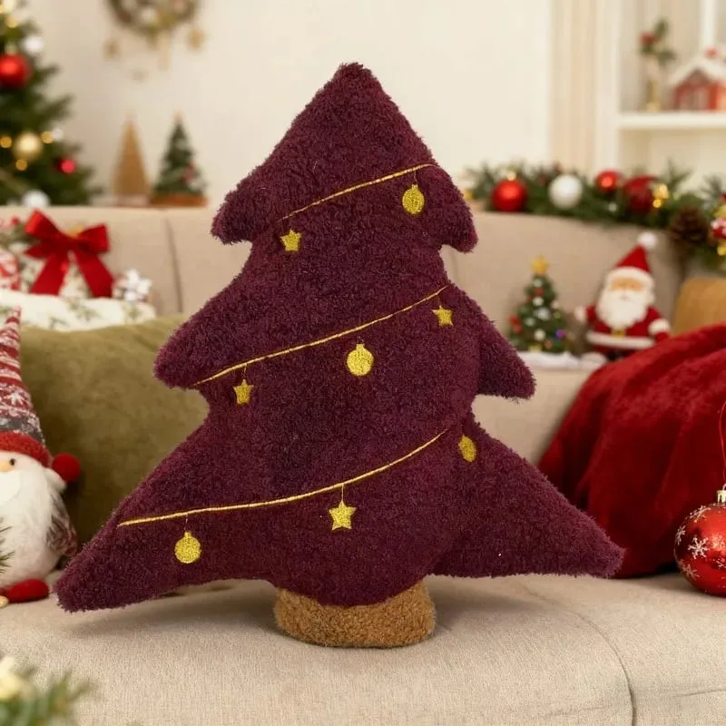New 40cm Christmas Plush Toys Soft Christmas Tree Pillow Doll Cute Stuffed Xmas Cushion Sofa Room Decoration for Christmas Gifts — image 4