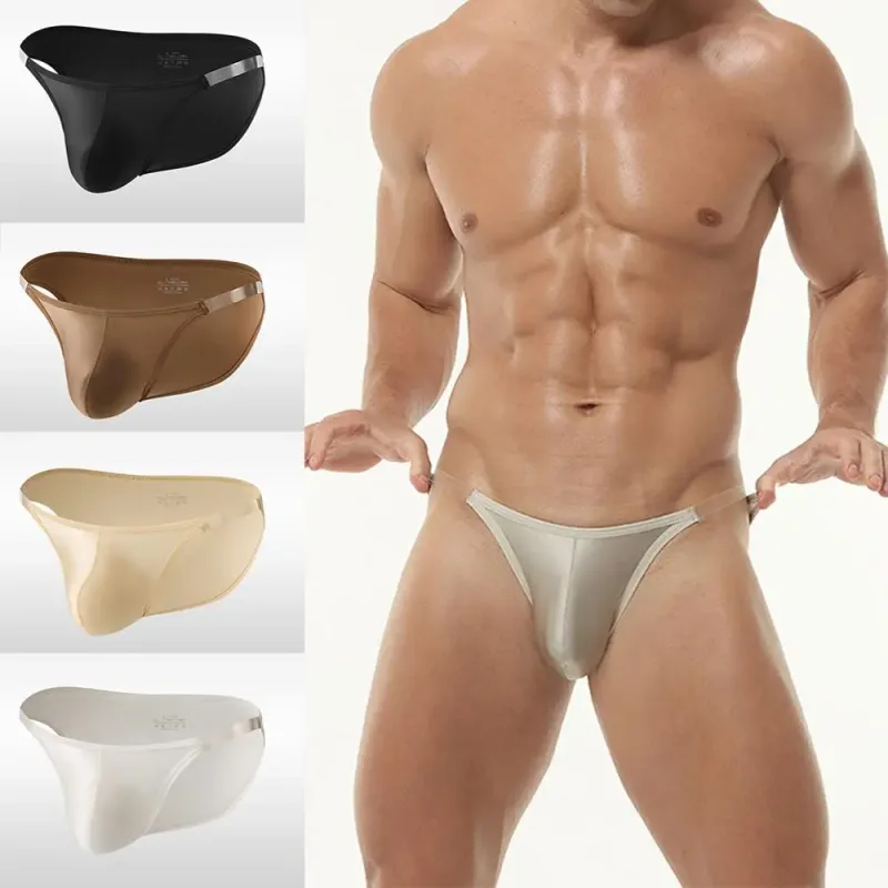 Men Underwear Erotic Mini Thong Panties Man T-Back Knickers Low Waist Bikini Briefs Ultra Thin Lingerie Hombre Underpants — image 2