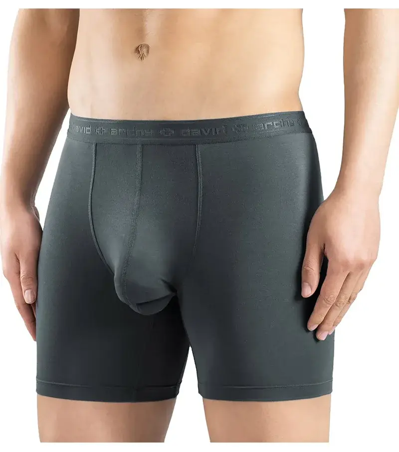 David Archy 3-pack Herrunderkläder Boxershorts Basic MicroModal Soft Andas Herr Dual Pouch Boxers Snabbtorka Sport Fitness