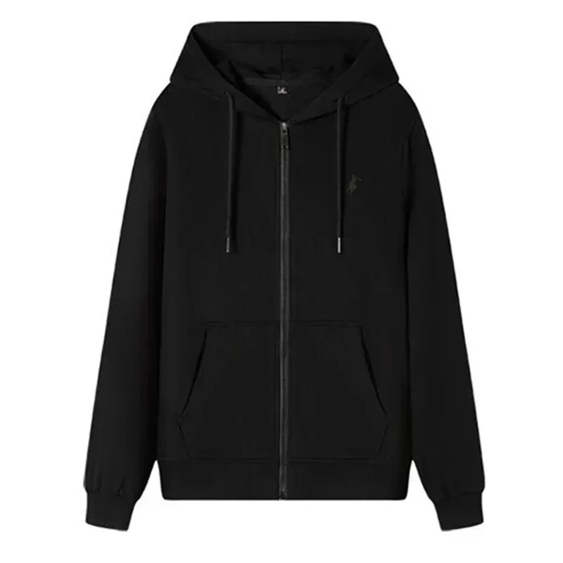 The new autumn and winter casual men's sportswear fashionable outdoor jogging fitness zipper hoodie and warm sweatshirt — image 7