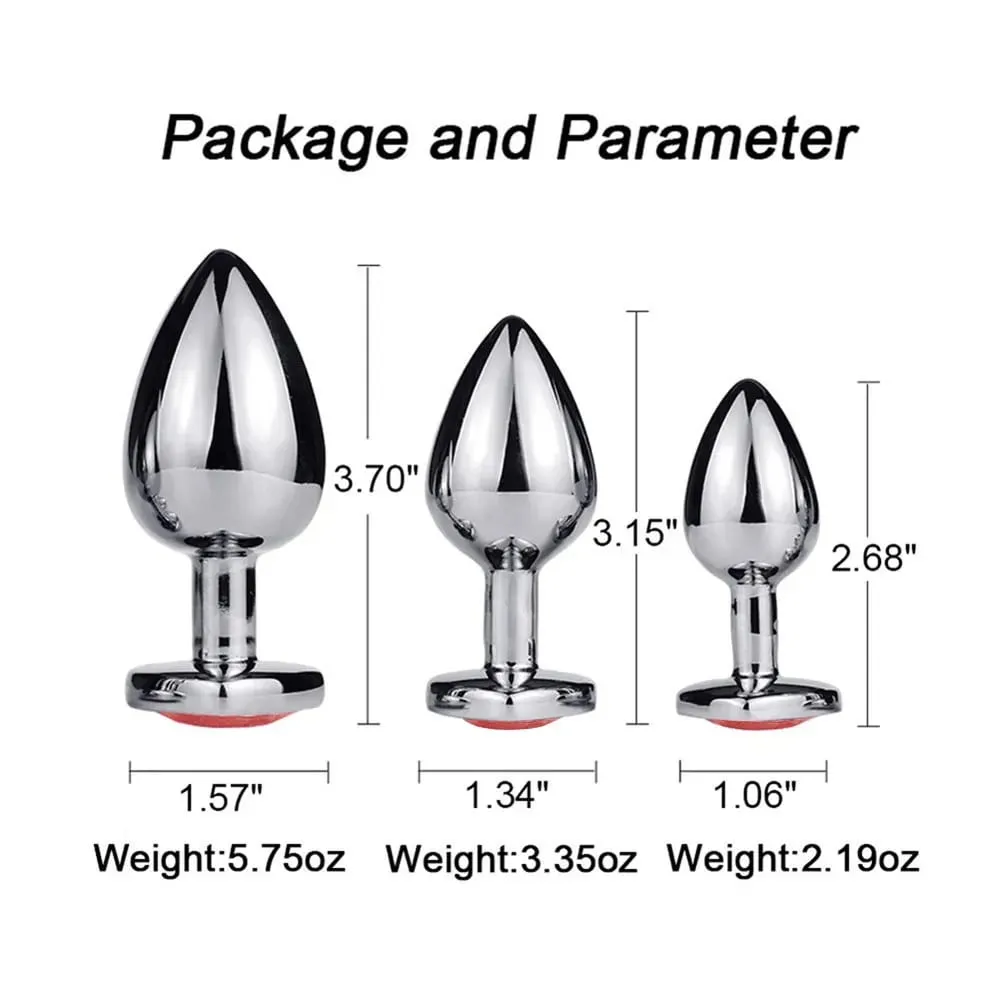 S/M/L Anal Plug Metal Sex Toys For Women Men Adult Crystal Erotic Bullet Butt Plug Stimulator Prostate Massager Adult Products — image 5