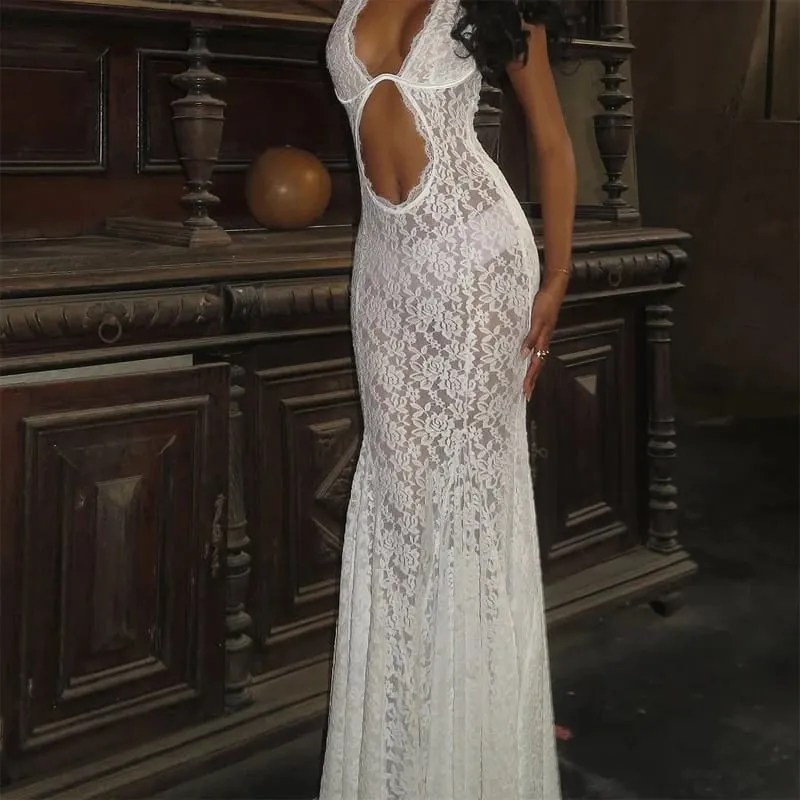 Kadınlar Sarı Düşük Kesim Backless Yüksek Belli Elbise Dantel Up Kolsuz Bel Cincher Spagetti Kayışı vestidos Parti Kulübü Kadın Elbise — image 7