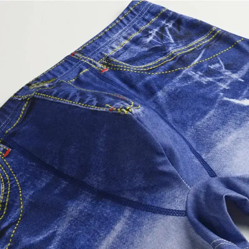 1PCS Men's underwear denim print cotton U-shaped design, breathable boxer, men's comfort cotton