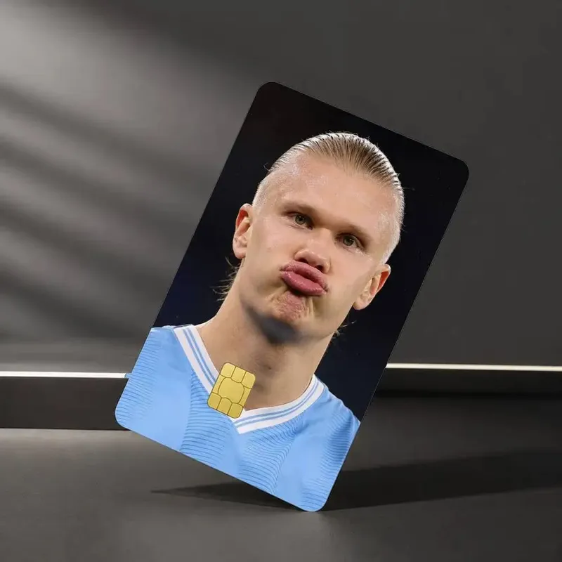Football Star E-Erling H-Haaland Sticker Film Tape Skin for Credit Card Debit Card Waterproof Stickers — image 8