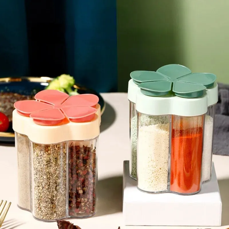 1 Uds. Tarro de condimentos, contenedor de plástico, botella de condimentos, organizador de especias, contenedores de condimentos para acampar al aire libre, juegos de utensilios de cocina