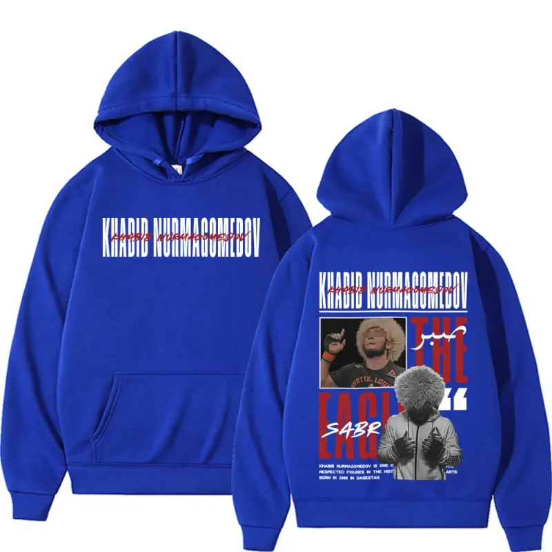 Khabib Nurmagomedov THE EAGLE Retro Hoodies Men Women Fashion Gothic Long Sleeve Pullovers Casual High Quality Hooded Sweatshirt — image 11