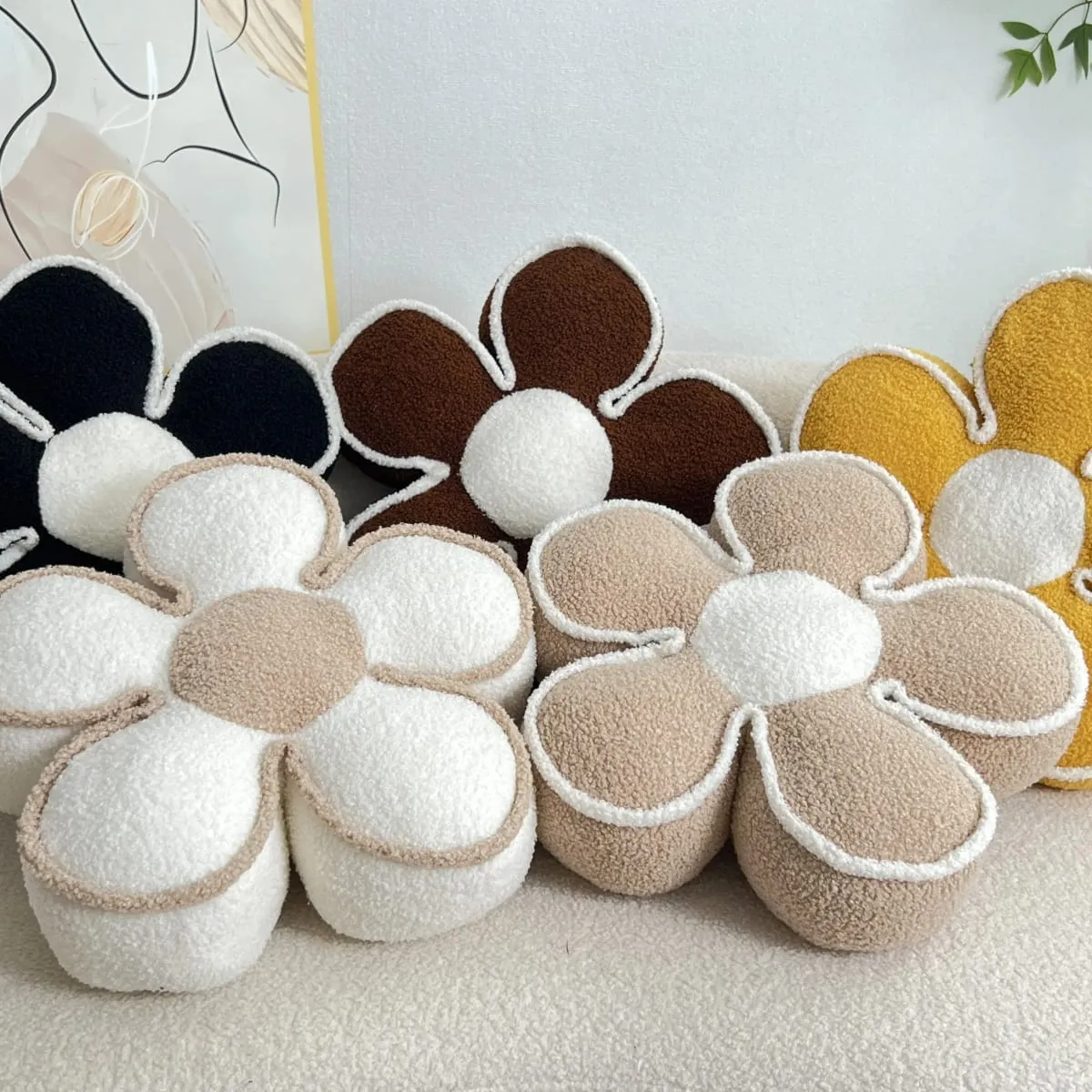 Luxury Sunflower Petal Flower Pillow Sofa Living Room Cushion Bay Window Bed Decor Headrest Backrest Pad PP Cotton Filled Pillow — image 8