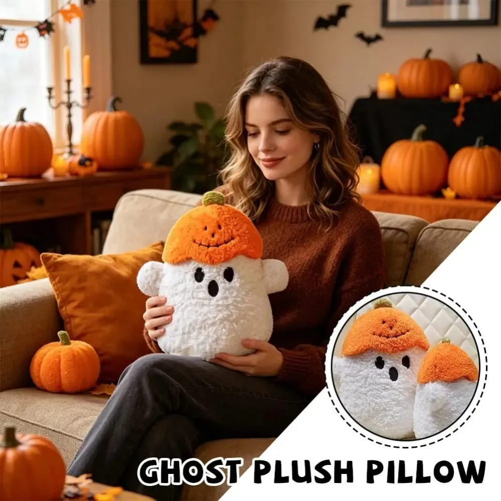 Huggable Ghost Decorative Cushion Hug Pillow Fabric PP Cotton Filling Pumpkin Pillow Halloween Pillow For Desk