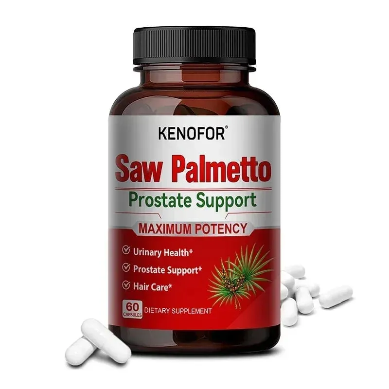 Le supplément de prostate avec Saw Palmetto soutient la santé des voies urinaires Supplément de santé à base de plantes 120 capsules végétariennes