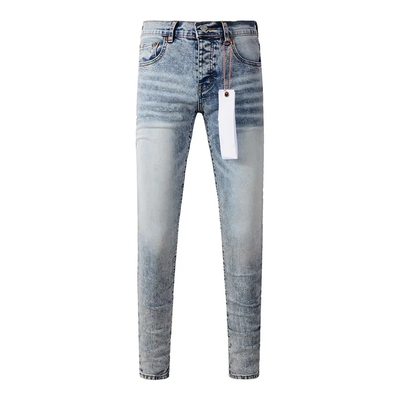 Men's Distressed High Street School Boys Fashion American Style Stretch Skinny Fit Ripped Jeans — image 14