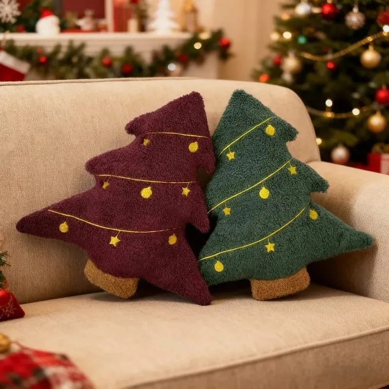 New 40cm Christmas Plush Toys Soft Christmas Tree Pillow Doll Cute Stuffed Xmas Cushion Sofa Room Decoration for Christmas Gifts — image 7