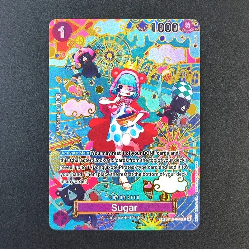 Diy One Piece Op14 Sp Card The Azure Sea Seven Hancock Perona Mihawk Sengoku Kid Killer Sugar English Collection Tcg Anime Card