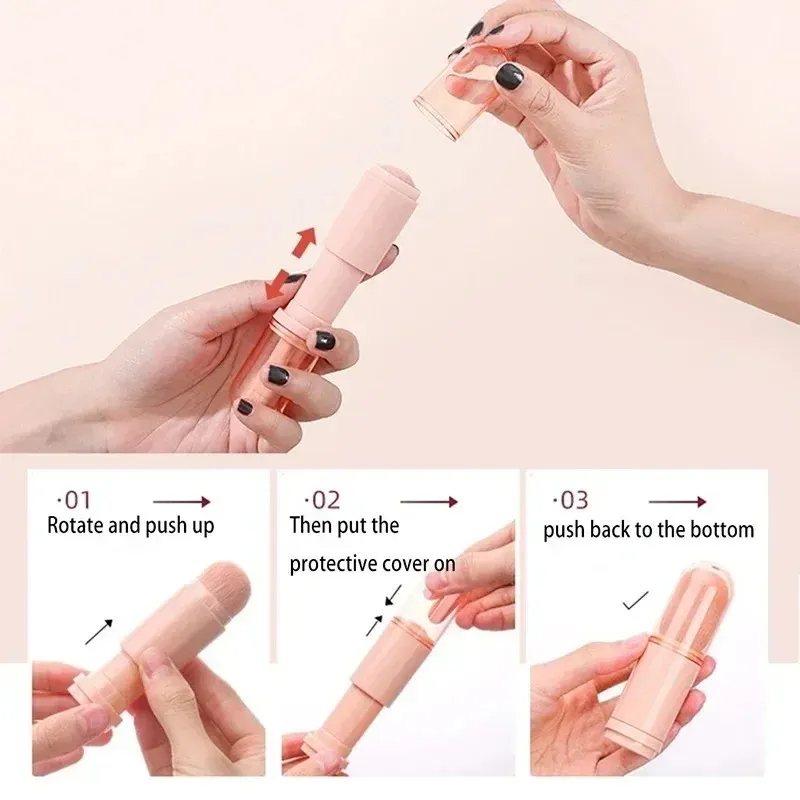 4pcs/set 4 In 1 Telescopic Makeup Brush Portable Travel Makeup Brushes Set Eyeshadow Loose Powder Mini Makeup Brush Beauty Tools — image 4
