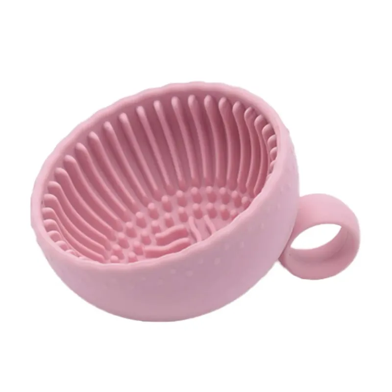 Portable Silicone Makeup Brush Cleaning Bowl For Cosmetic Brushes And Sponge Puff Multifunctional Beauty Washing Accessory
