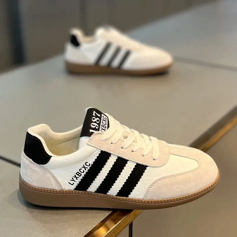 High Quality Leather Sneakers Men Trainers Classic Casual Sports Shoes Man Flat Sneakers Outdoor Non-slip Men's Skateboard Shoes — image 3