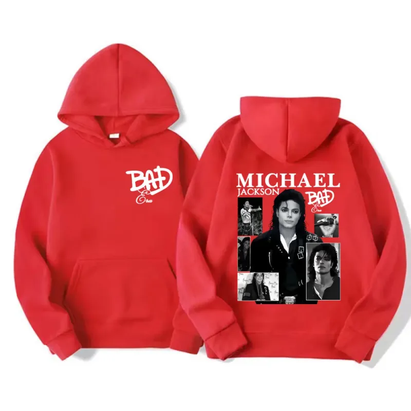 King of Pop Michael Jackson Bad Era Album Graphic Hoodies Men Women Vintage Hot Sale Hoodie Oversized Fleece Comfort Sweatshirts — image 9
