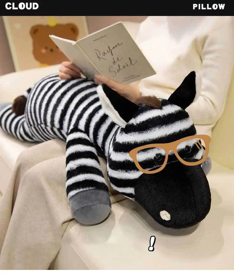 40/60/90cm plush toy zebra plush throw pillow sofa pillow sleeping pillow room decoration leg-hugging doll — image 9