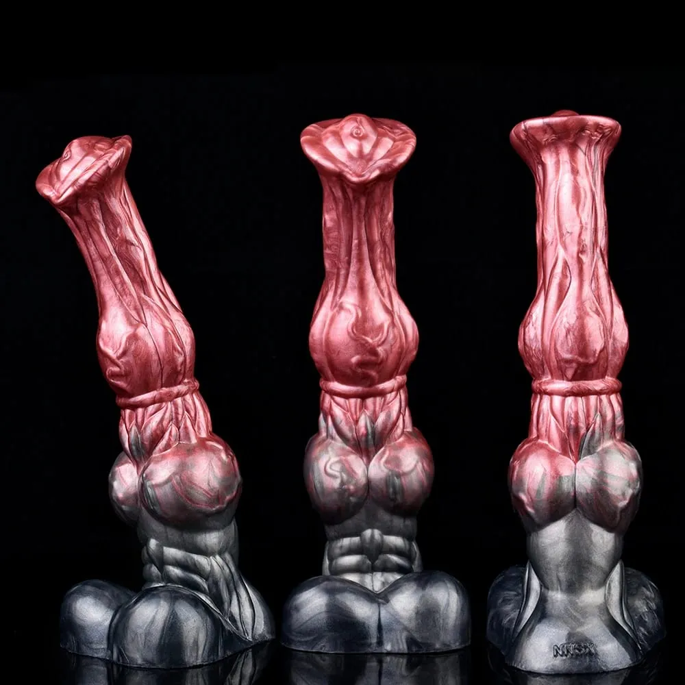 Silicone Horse Dildo Long Penis Anal Plug Huge Knot G-spot Vaginal Stimulator with Suction Cup Adult Sex toy for Women Men — image 2