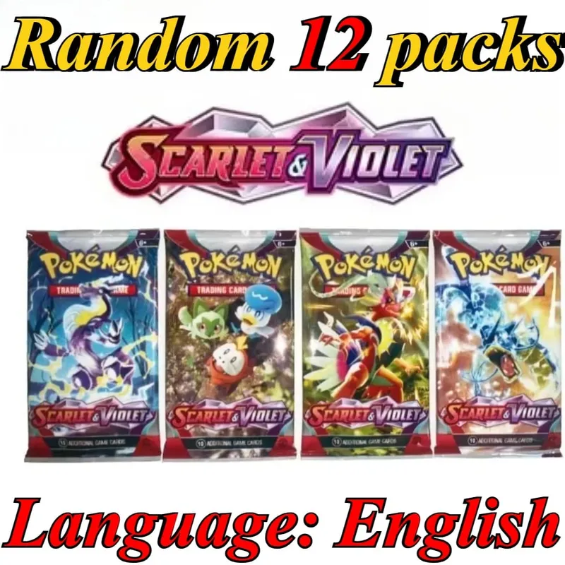 10 Pokémon Card Packs Bright Stars 151 Prismatic Evolutions PALDEAN FATES English Reinforcement Battle Transaction Card Gift — image 18