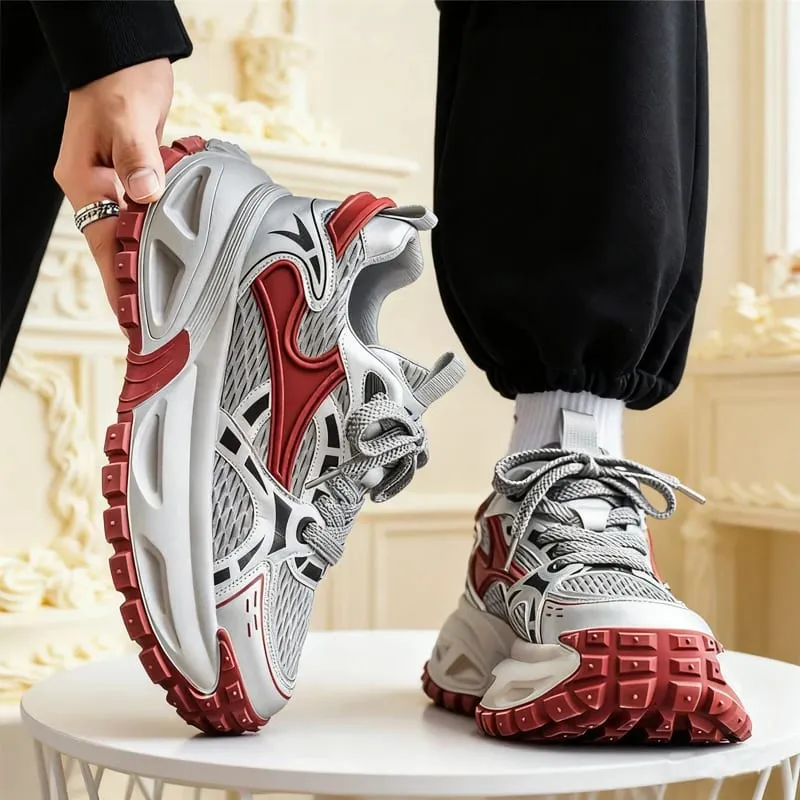 Chunky Sneakers Summer new heighten breathable lightweight casual Men's outdoor running shoes fashion student speed sports shoes — image 7