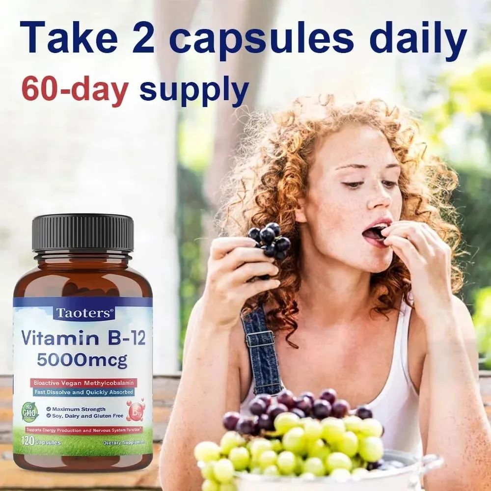 Vitamin B12 5000 Mcg - Supports Heart Health Nervous System Promotes Metabolism Increases Energy Levels Relieves Fatigue — image 7