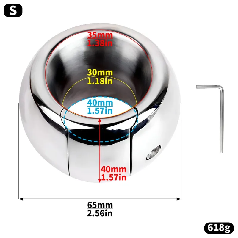 Metal Weight Screw Lock Penis Ring Scrotum Pendant Ball Stretcher Testis Cock Ring Penis Restraint SM Sex Toys For Men Gays