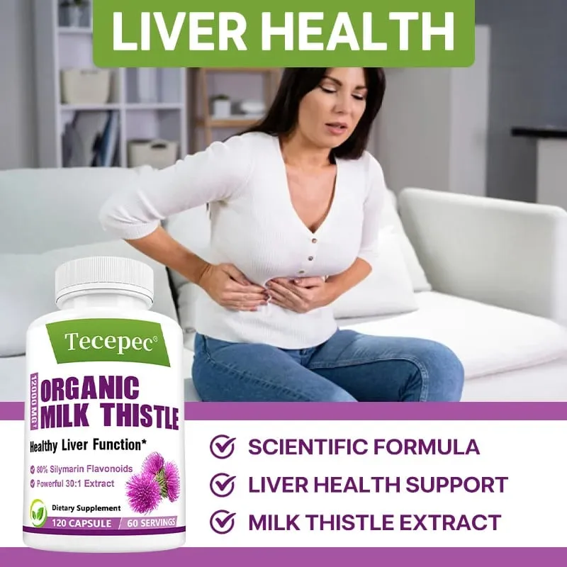 Milk Thistle Capsules Antioxidant Support Healthy Liver Function Detox Cleanse Cardiovascular Care Skin Health & Immunity — image 6