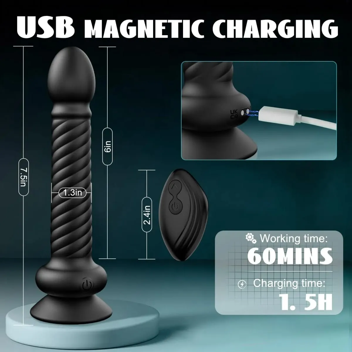 Joyoxia Wriggling Anal Vibrator Ανδρικό μασάζ προστάτη Δονούμενο βύσμα γλουτών με τηλεχειριστήριο σεξουαλικά παιχνίδια για ενήλικες για άνδρες ομοφυλόφιλες γυναίκες — image 4