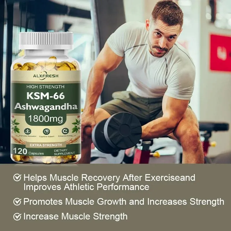 KSM-66 Bio-Ashwagandha-Kapseln mit Zink | GVO-frei, vegan | Premium-Formel-Gesundheitsergänzungsmittel — image 3