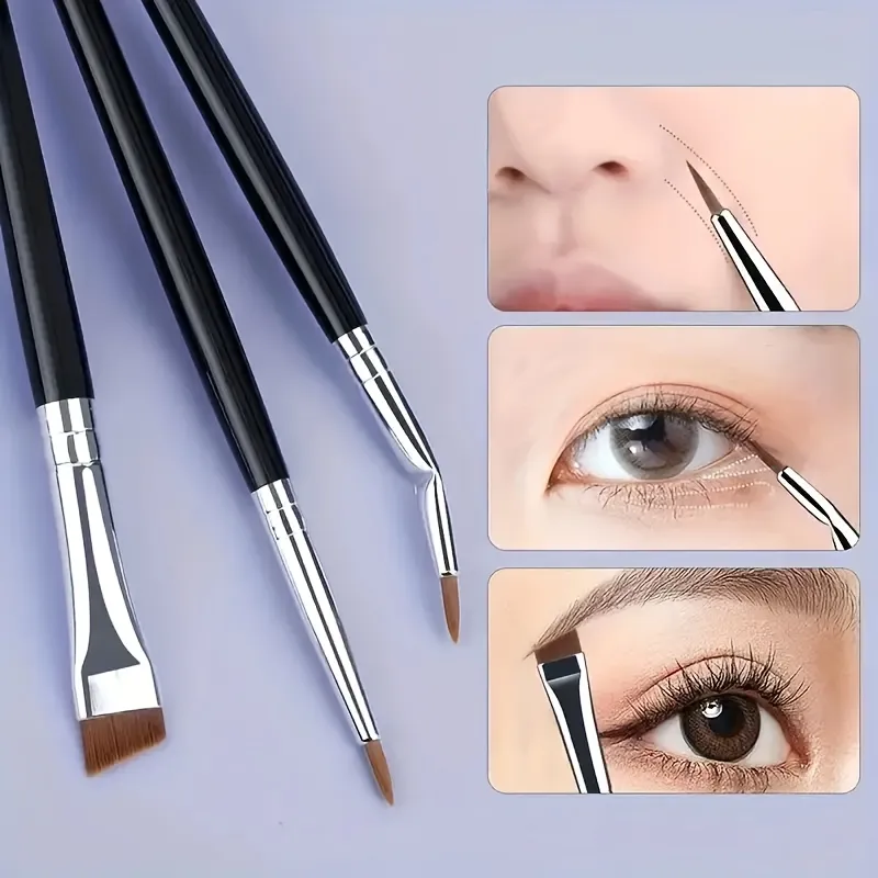 7Pcs Precision Detail Makeup Brushes Set Ultra Thin Eyebrow Lower Lash Eyeliner Eye Makeup Brush