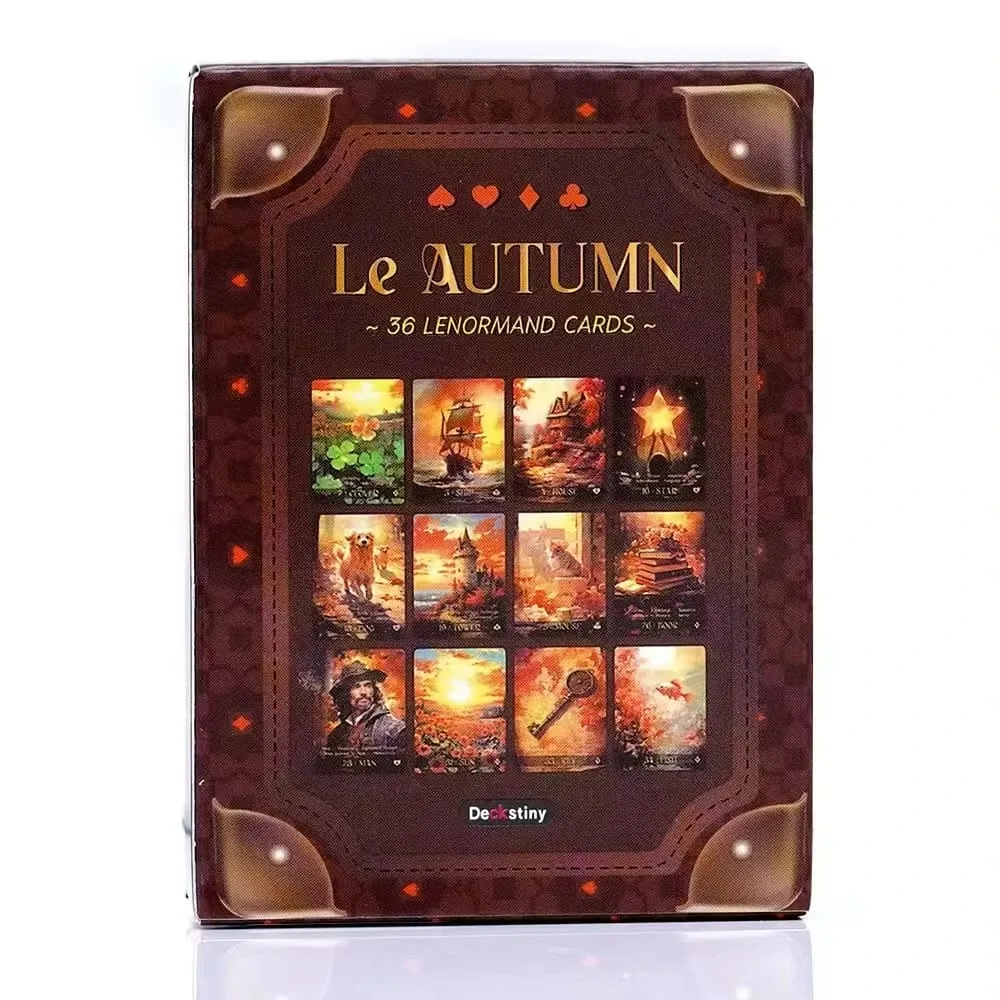 Nový Le Autumn Tarot 36 karet Lenormand Balíček deskové hry Tarotové karty Zábavné Jemné párty potřeby pro rodinnou párty dárek