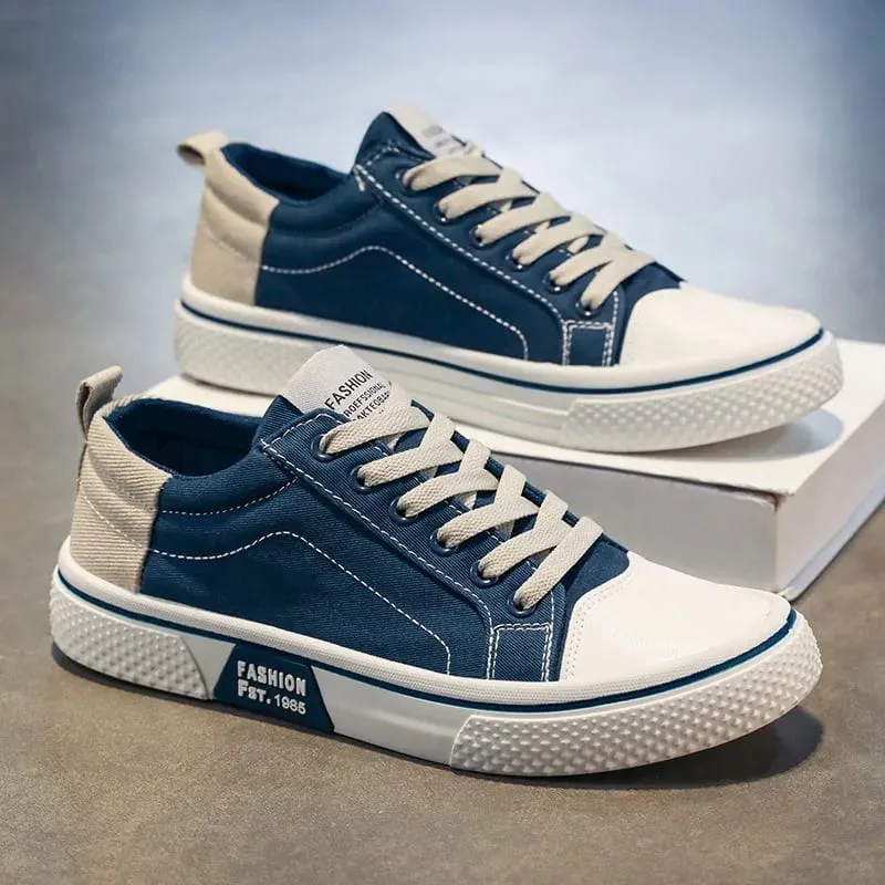 2026 Men's Canvas Shoes Outdoor Fashion Skateboard Shoes for Men Comfor Non-Slip Casual Sneakers Breathable Men Walking Shoes — image 3
