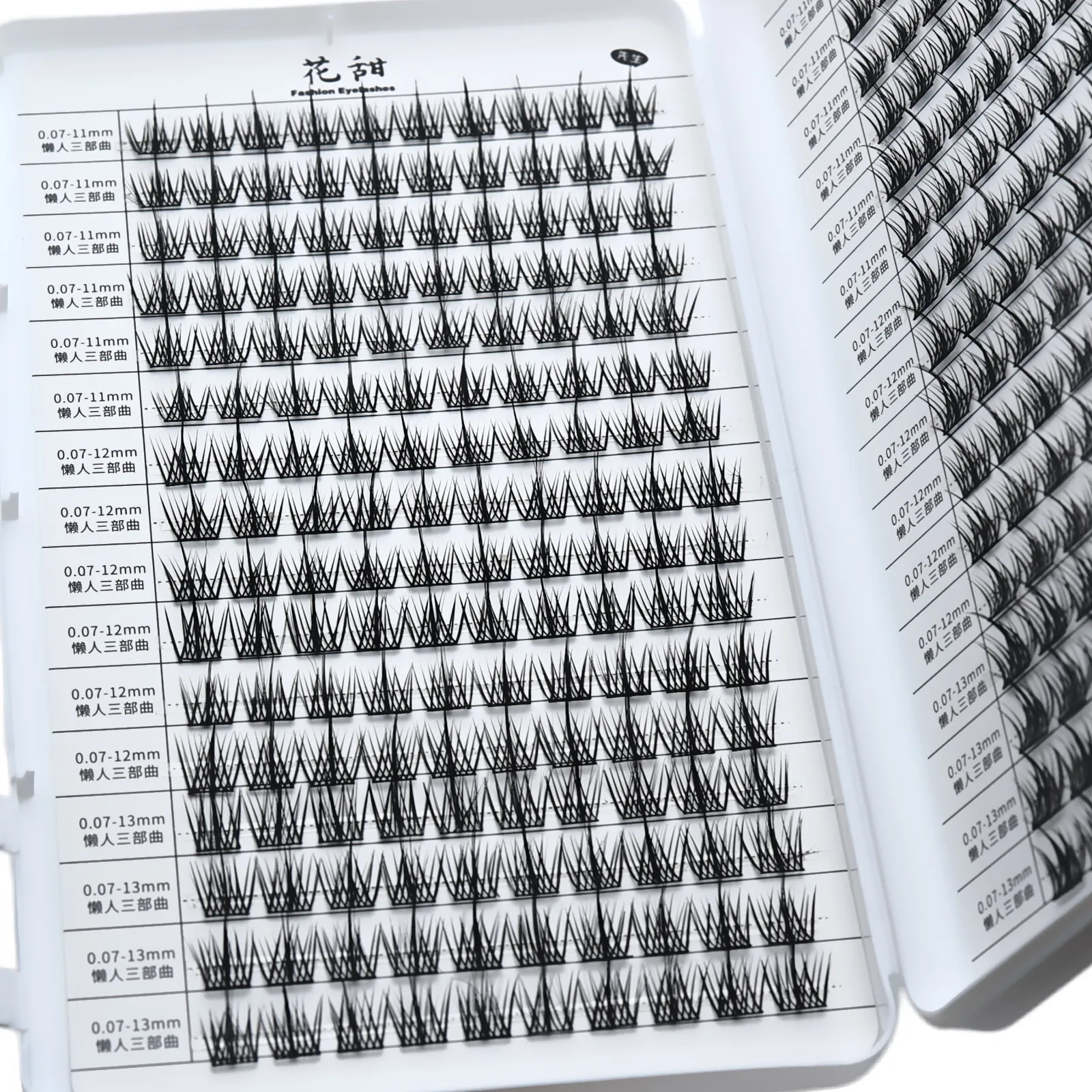 D Curl Cluster Eyelashes Mixed Length Individual False Lashes Natural Wispy Reusable DIY Lash Extensions For Home Eye Makeup — image 2