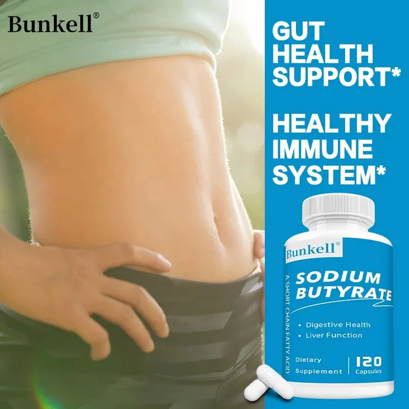 Sodium Butyrate Gut Health Supplement Postbiotic for Gut Stomach & Digestive Gut Wellness 120 Vegan Capsules — image 4