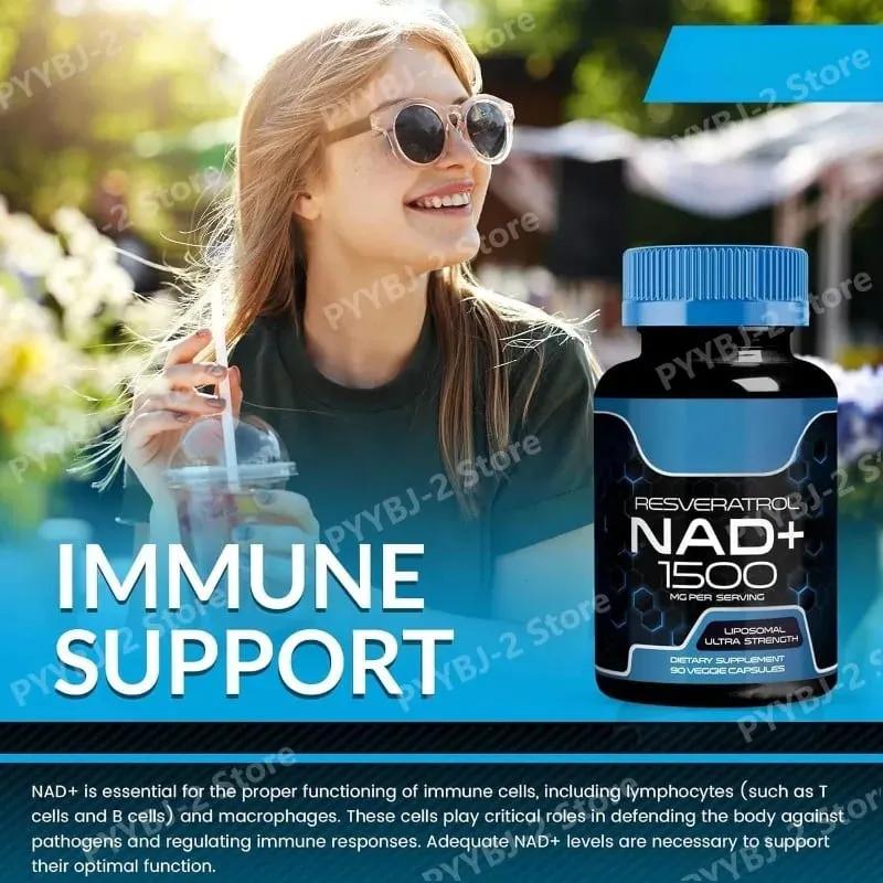NAD+ Capsules met Resveratrol Kruiden Antioxidant Supplement Ondersteuning Cellulaire Gezondheid Energie & Anti Aging voor Vrouwen Mannen 90 stuks — image 6
