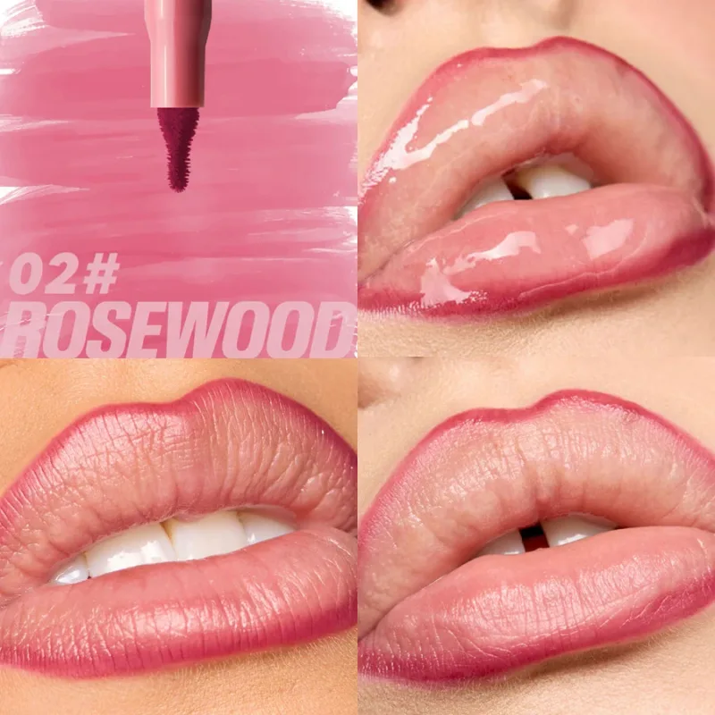 Velvet Brown Lip Liner Pencil Nude Matte Waterproof Non-stick Cup Cherry Red Lip Liner Lip Contour Pen Lipstick Makeup For Woman