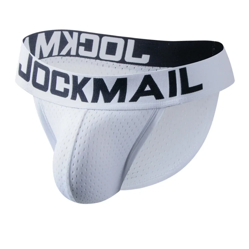 Jockmail Mans Underwear Gay Brief Nylon Mesh Sexy Low Waist Ropa Interior Hombre Letter Embroidery Sissy Panties Male Lingerie — image 61