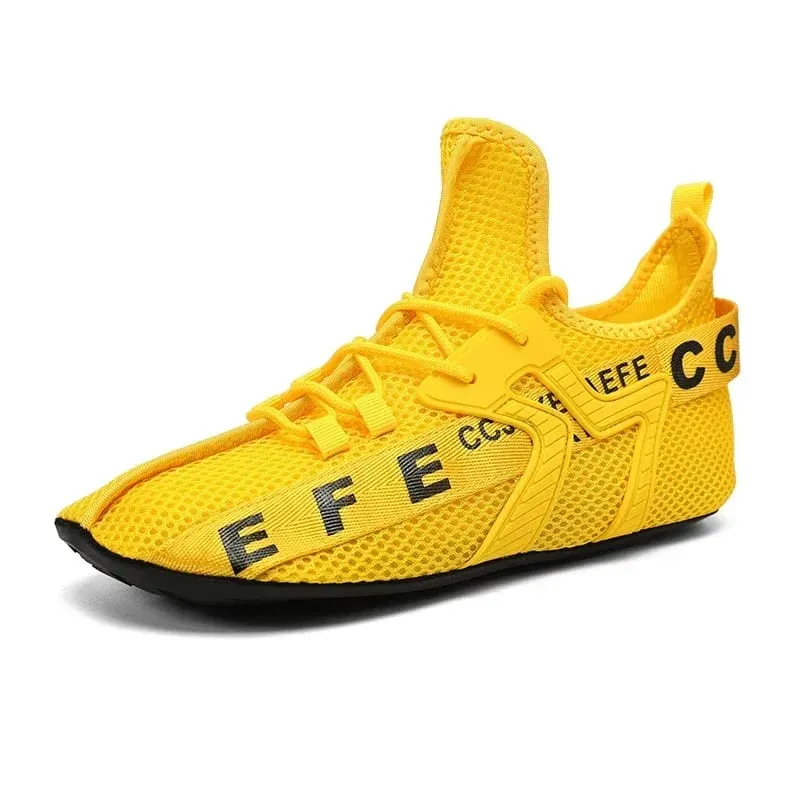 White Sneakers Men High Top Comfortable Breathable Mesh Casual Shoes Socks Shoes Big Size 47 Outdoor Walking Shoes for Men — image 10