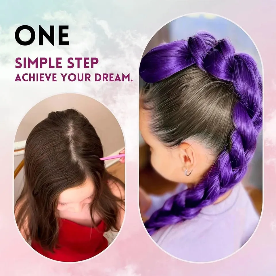 26Inch Synthetic BB clip Braids Hair Extensions Purple Hair For Box Braid For Women Halloween Christmas New Year Carnival Music — image 2