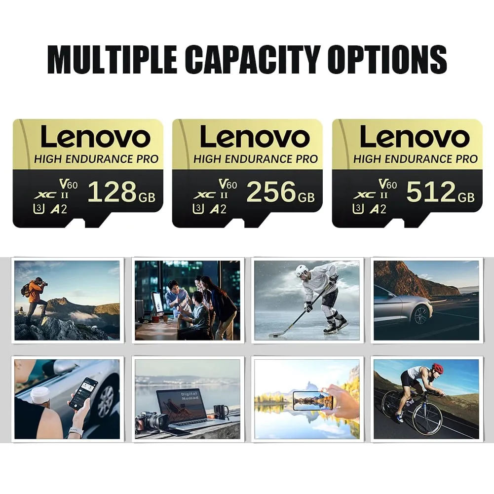 Lenovo High Speed Class 10 Mini SD Memory Card 256GB Micro TF Card for Smartphone - 32GB 64GB 128GB 256GB 512GB Options Availabl